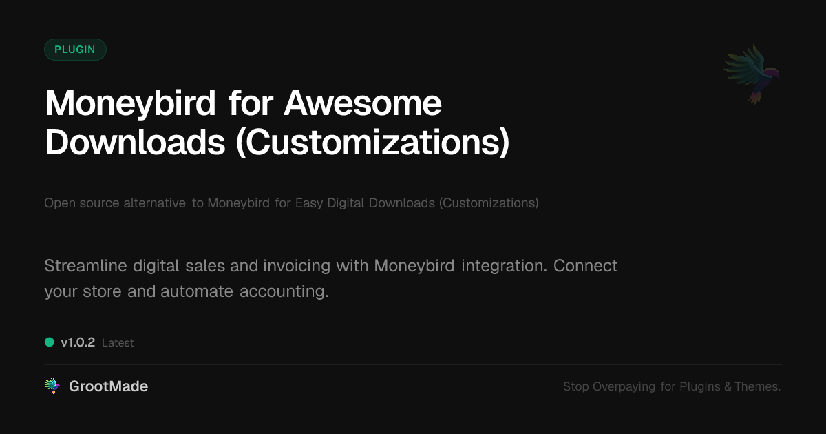 Moneybird for Digital Delivery Pro (Customizations)