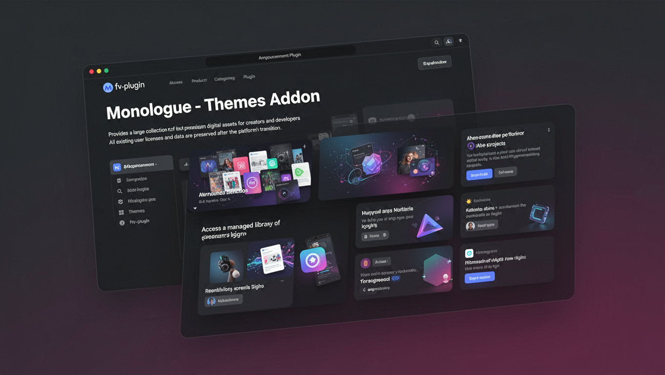 Preview of Monologue - Themes Addon