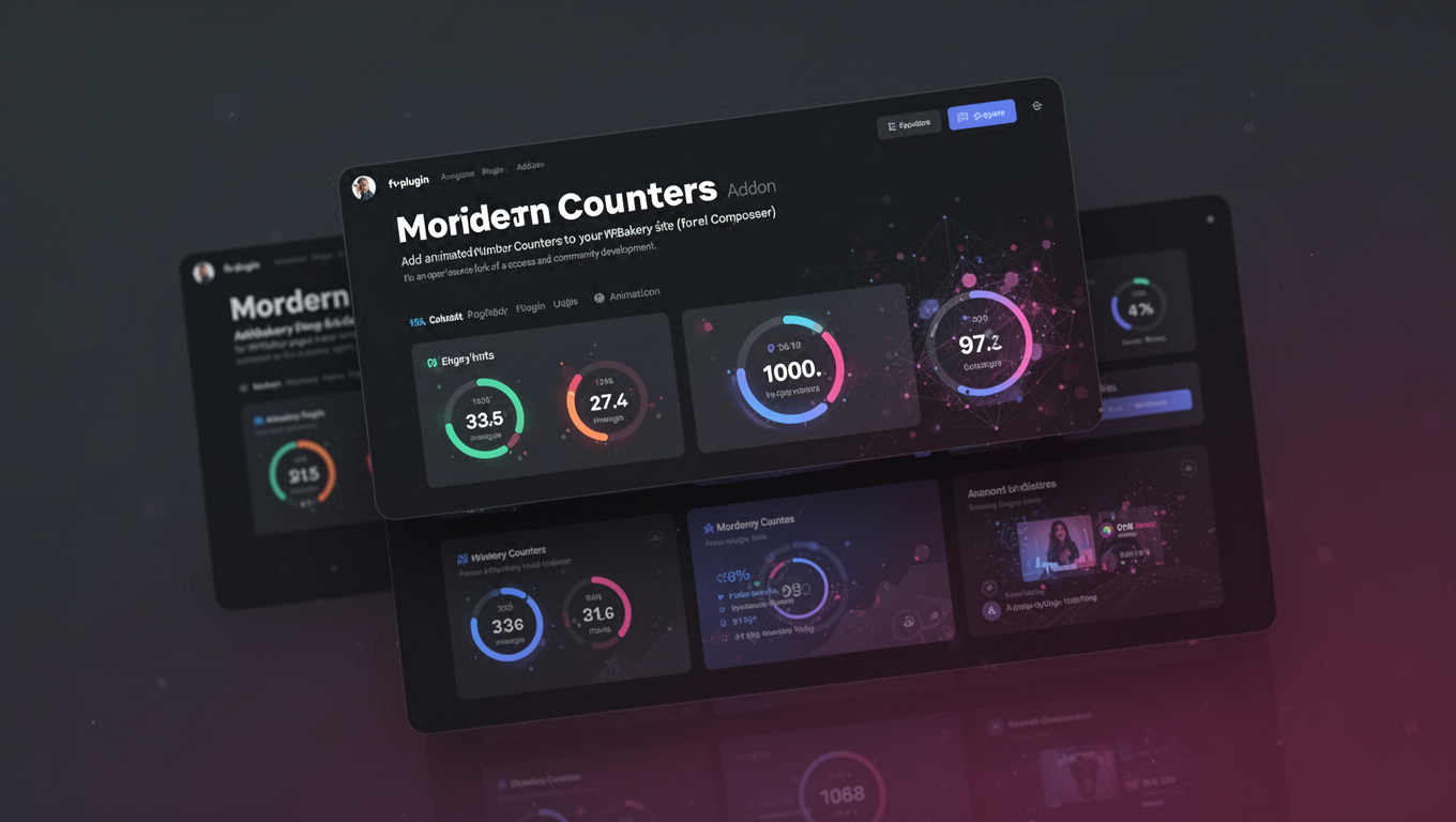 Preview of Mordern Counters Addon for WPBakery Page Builder (formerly Visual Composer)