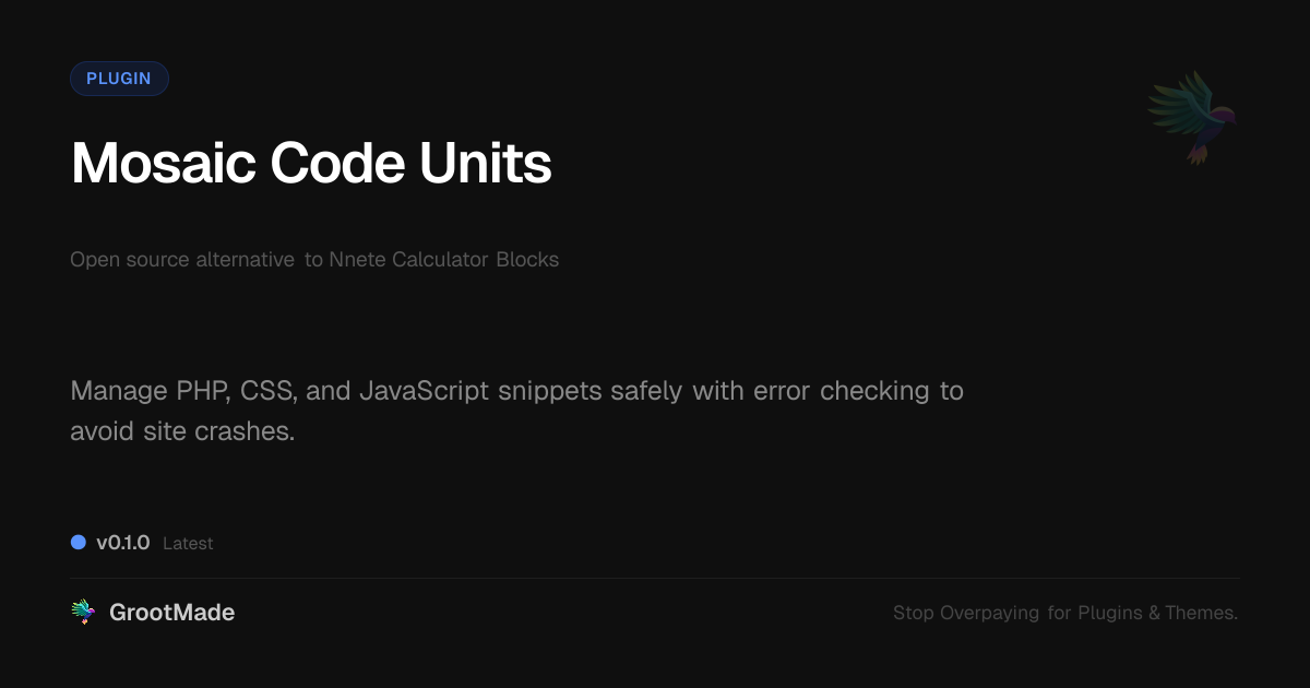 Preview of Mosaic Code Units