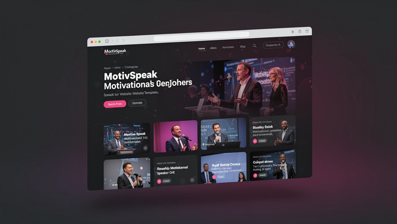 Preview of MotivSpeak - Motivational Speaker Website Template