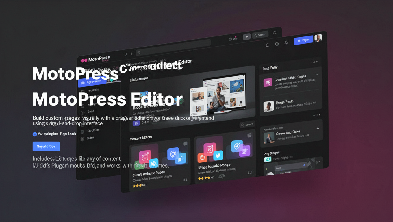 Preview of MotoPress Content Editor
