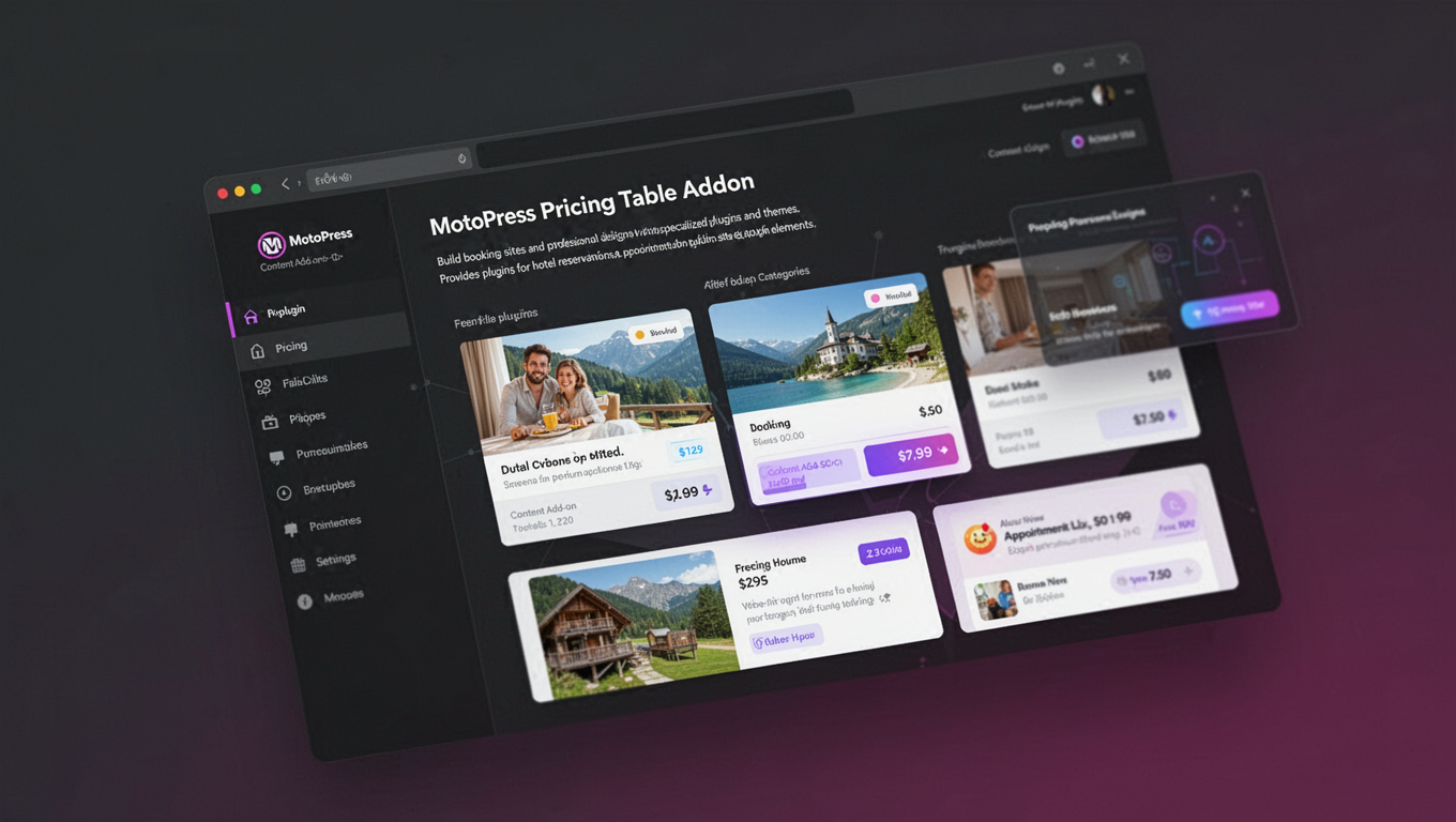 Preview of MotoPress Pricing Table Addon