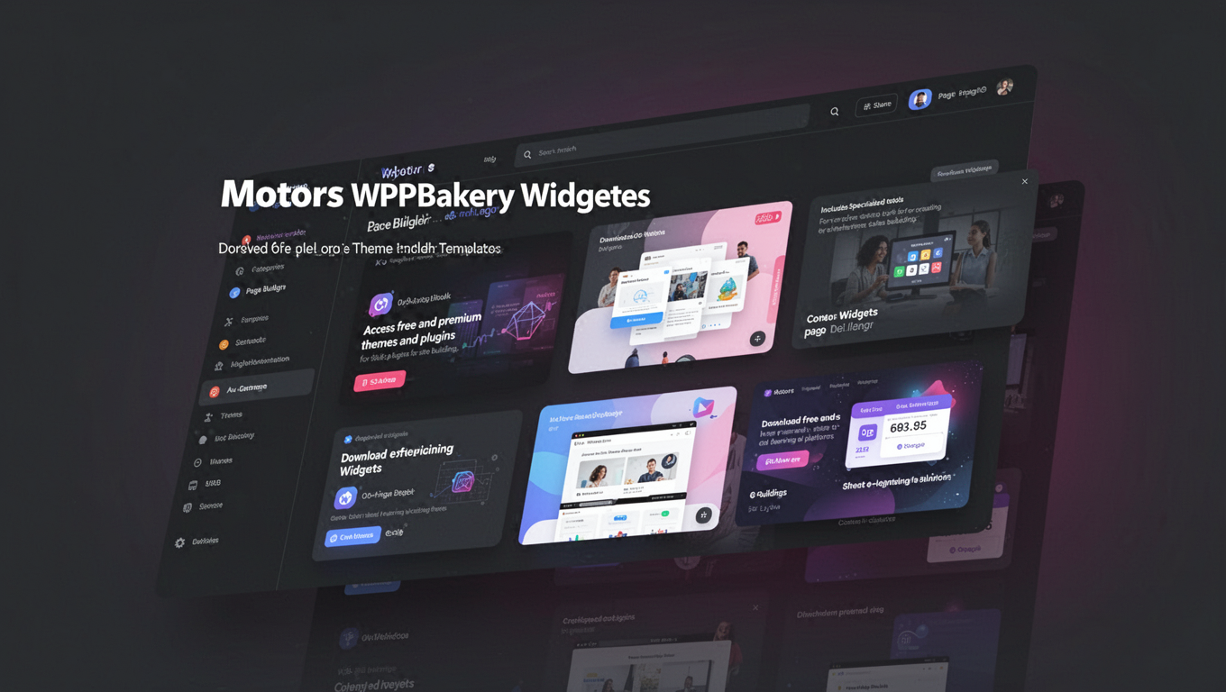 Preview of Motors WPBakery Widgets