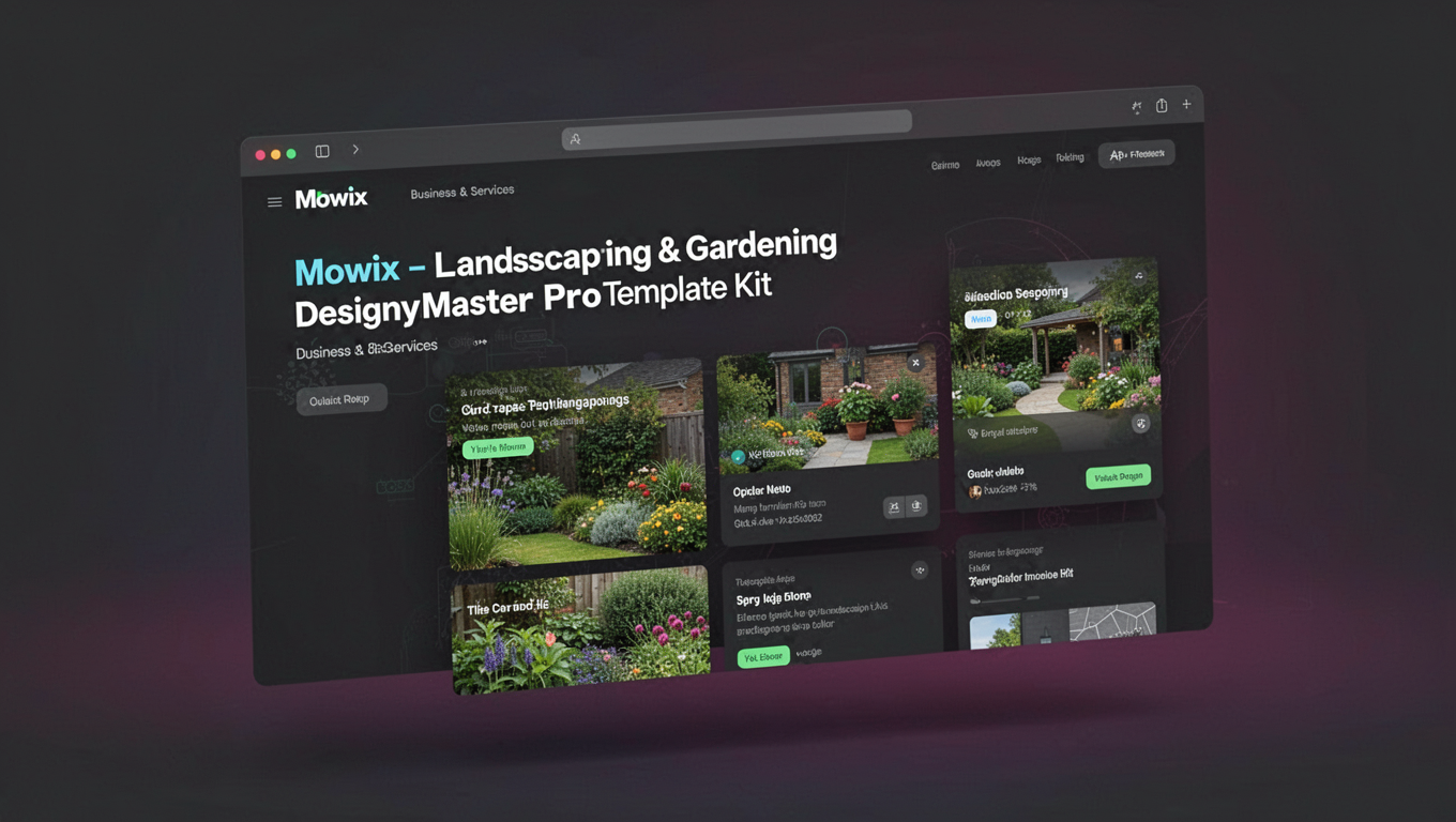 Preview of Mowix - Landscaping & Gardening DesignMaster Pro Template Kit