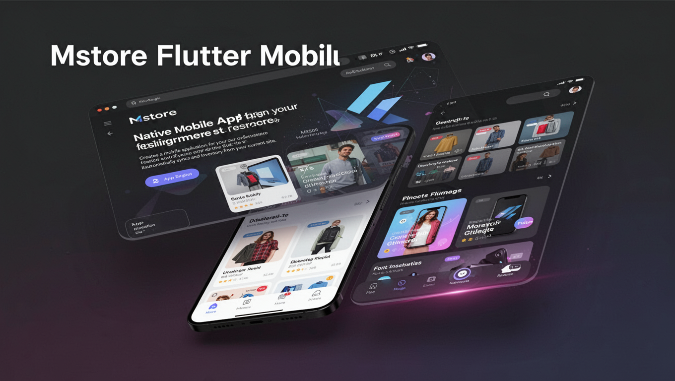 Preview of Mstore Flutter Mobile App