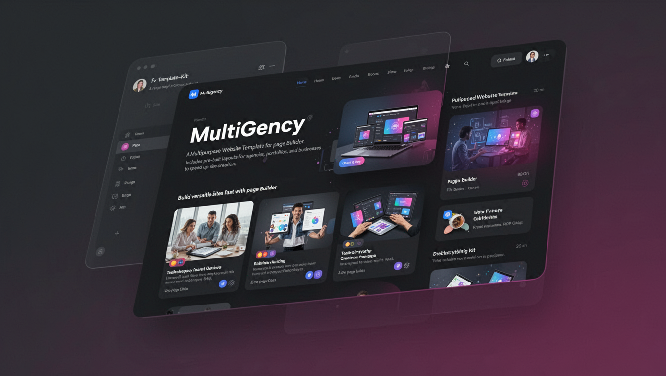 Preview of MultiGency - Multipurpose Website Template For Elementor
