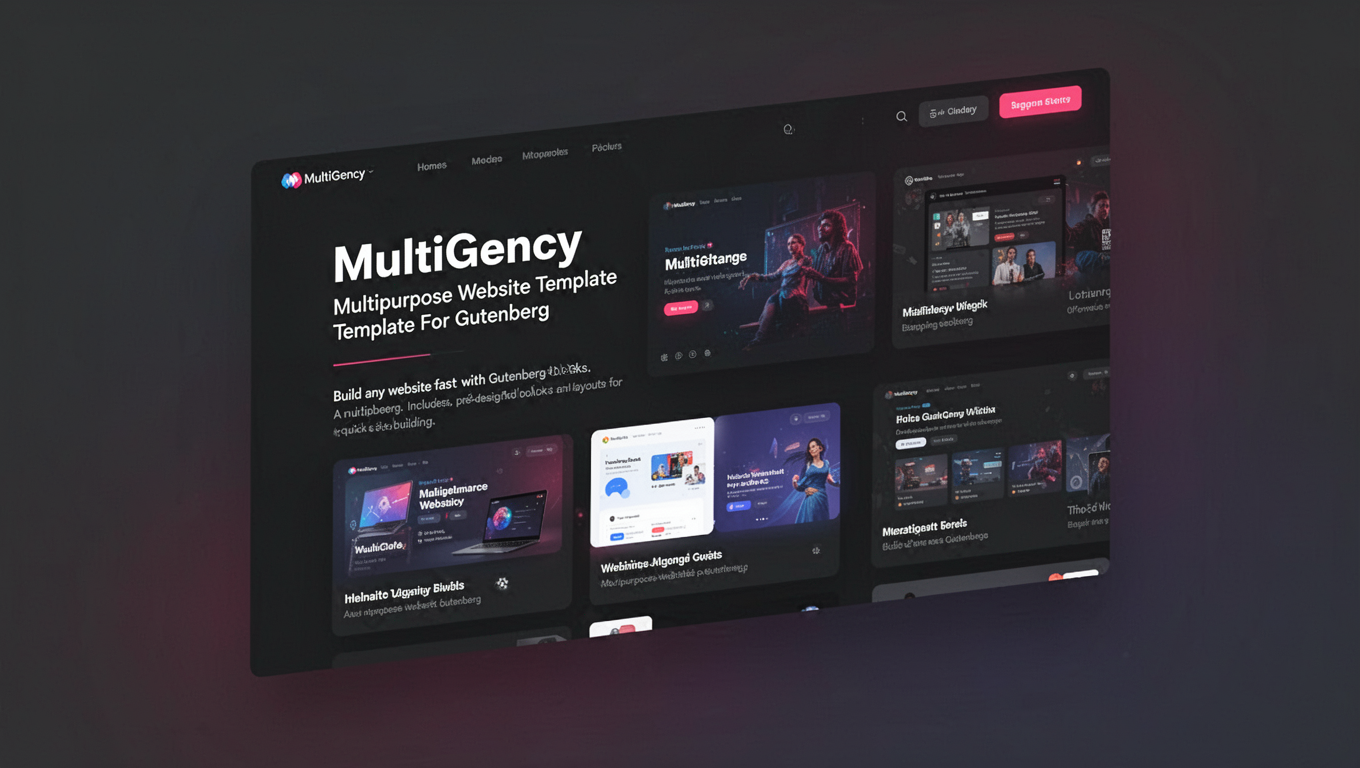 Preview of MultiGency - Multipurpose Website Template For Gutenberg
