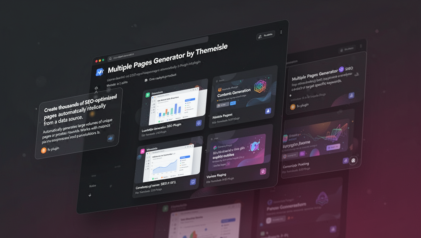 Preview of Multiple Pages Generator by Themeisle