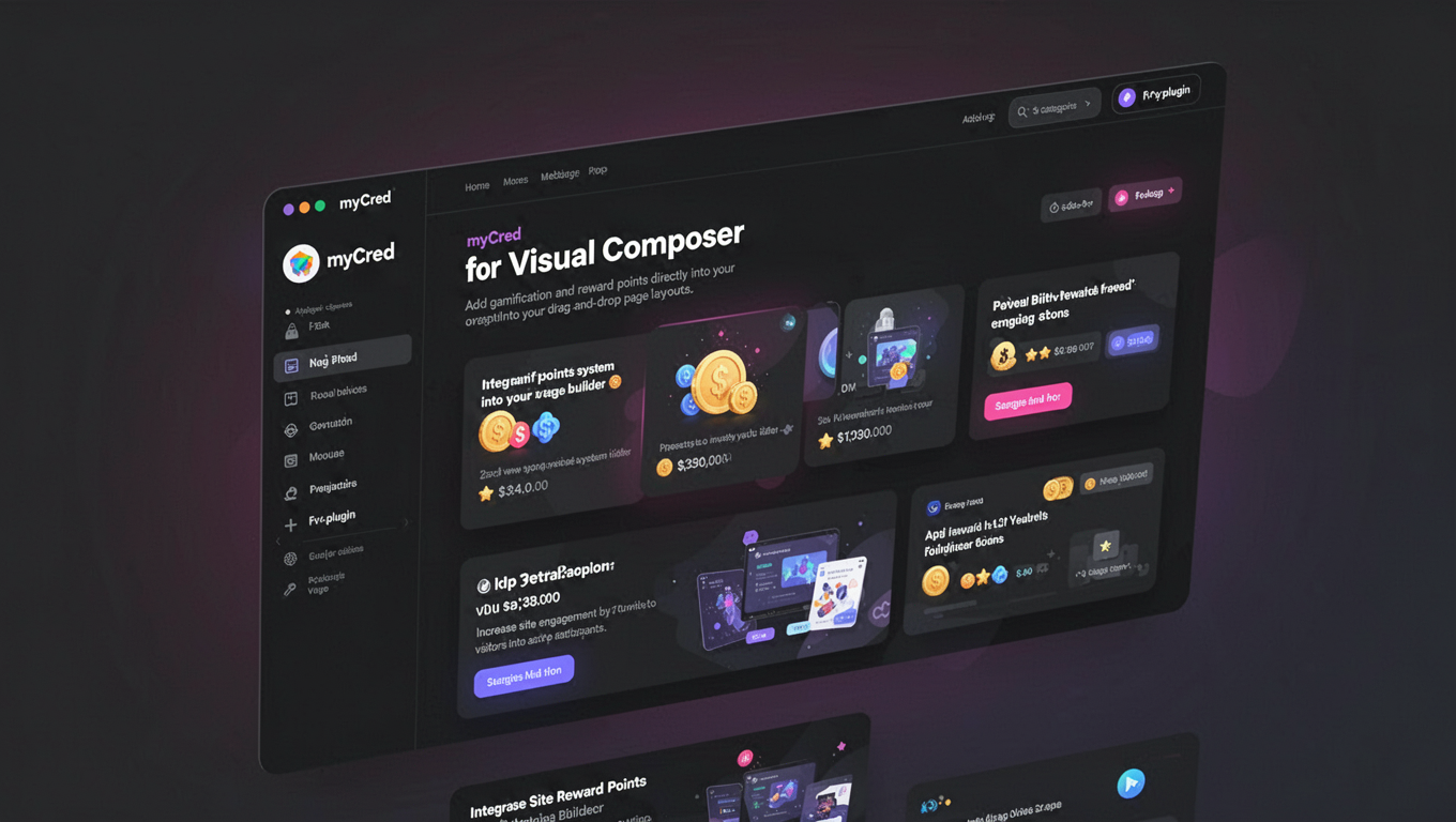 Preview of myCred for Visual Composer