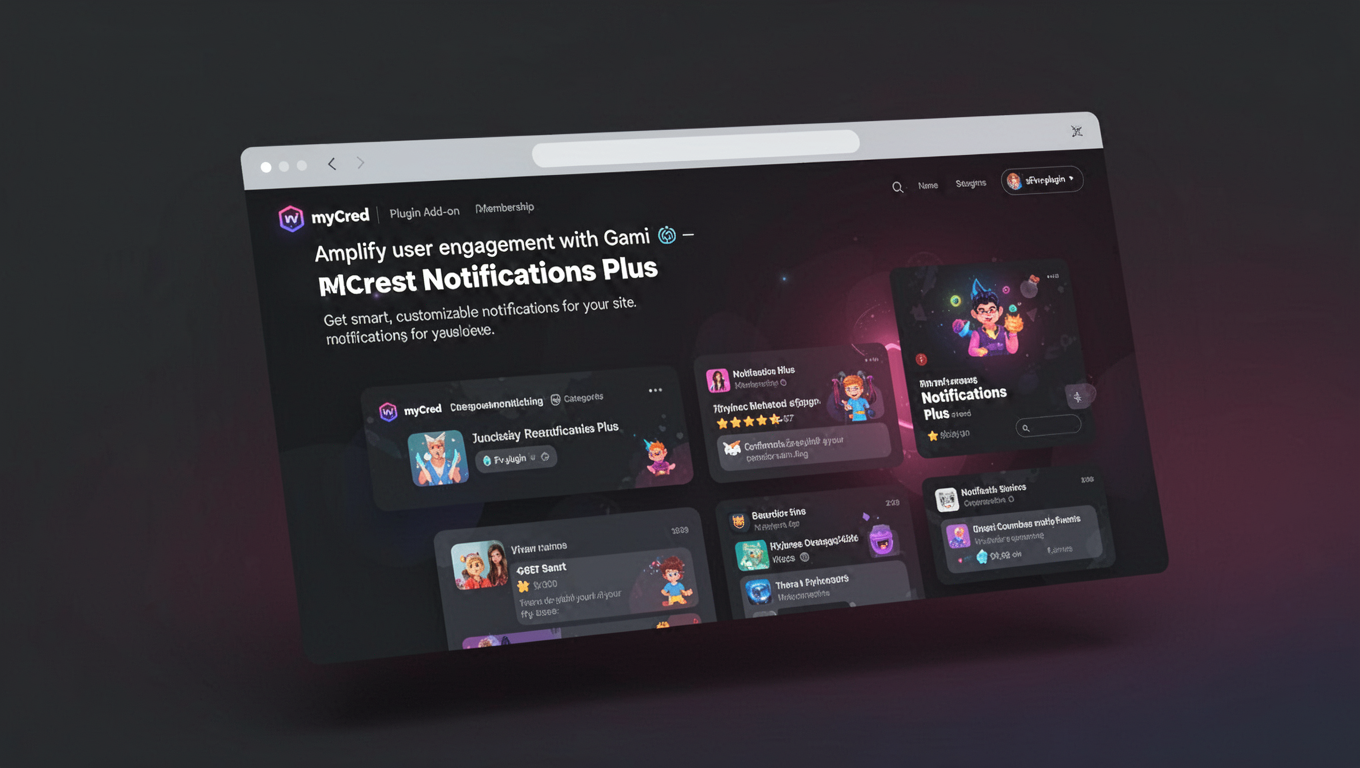 Preview of myCred Notifications Plus
