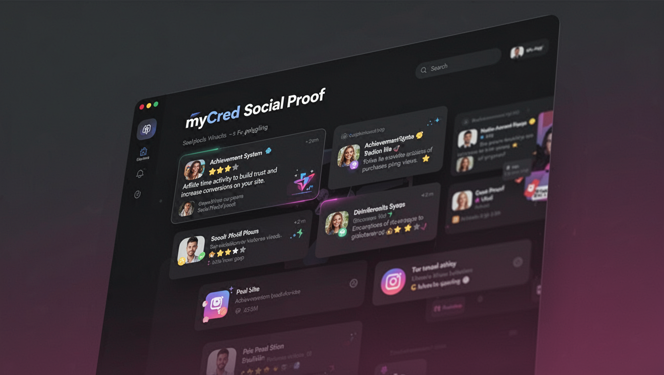 Preview of myCred Social Proof