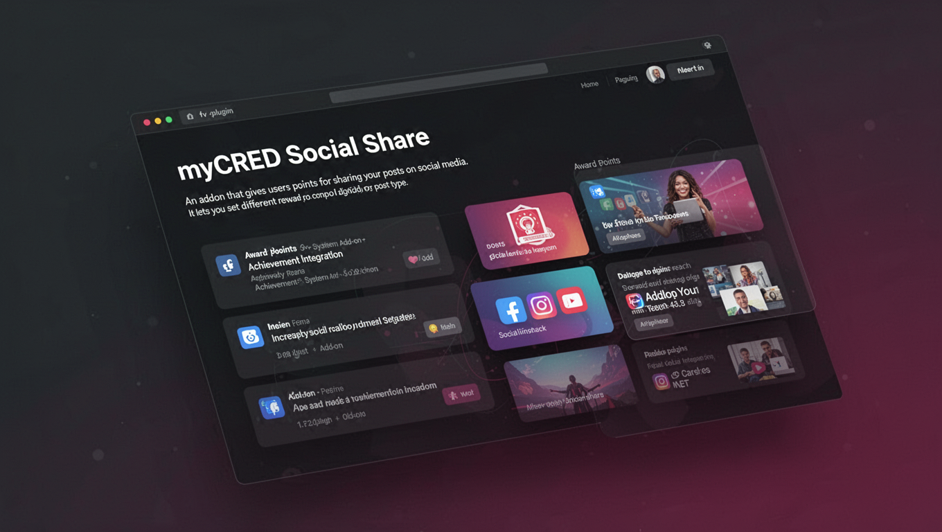 Preview of myCRED Social Share