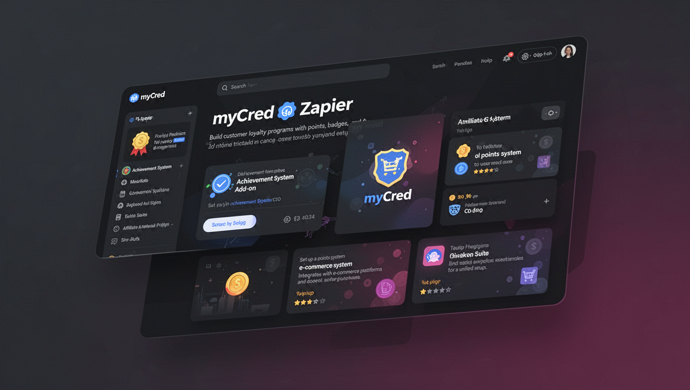 Preview of myCred Zapier