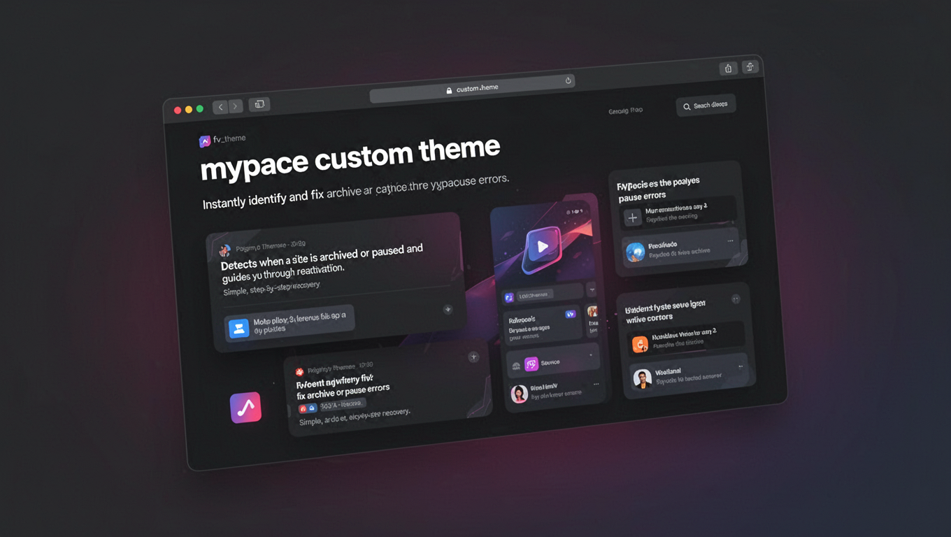 Preview of mypace custom theme