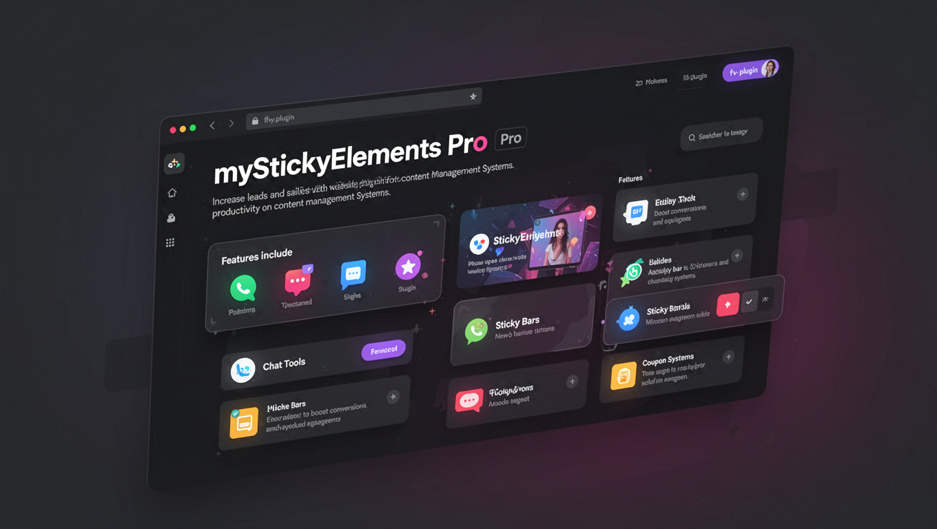 Preview of myStickyElements Pro