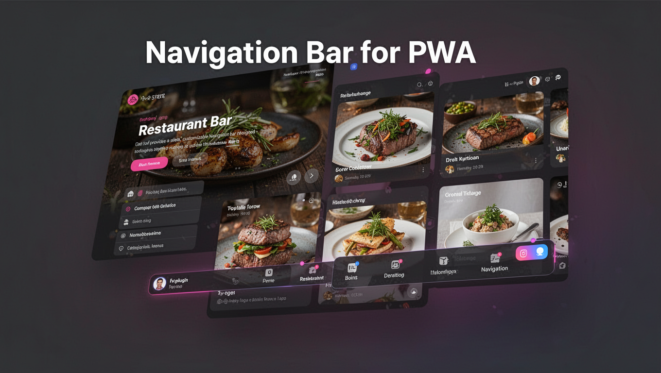 Preview of Navigation Bar for PWA