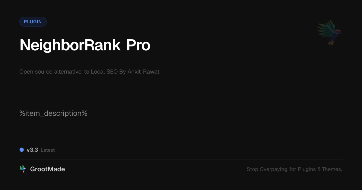 Preview of NeighborRank Pro