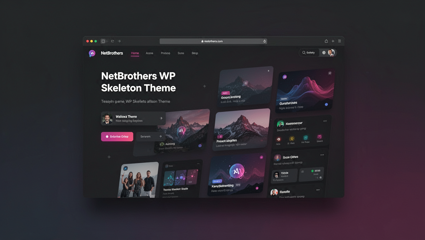 Preview of NetBrothers WP Skeleton Theme
