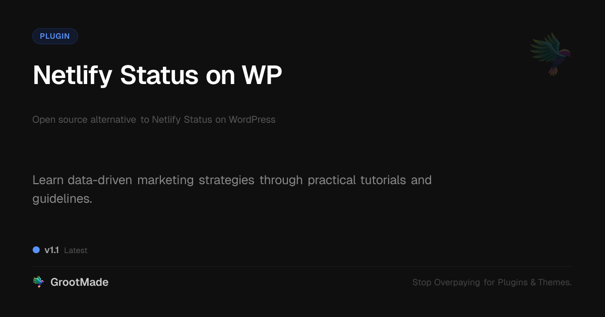 Preview of Netlify Status on WP