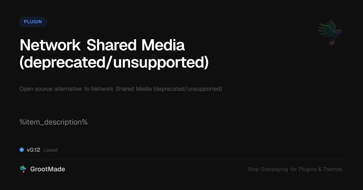 Preview of Network Shared Media (deprecated/unsupported)