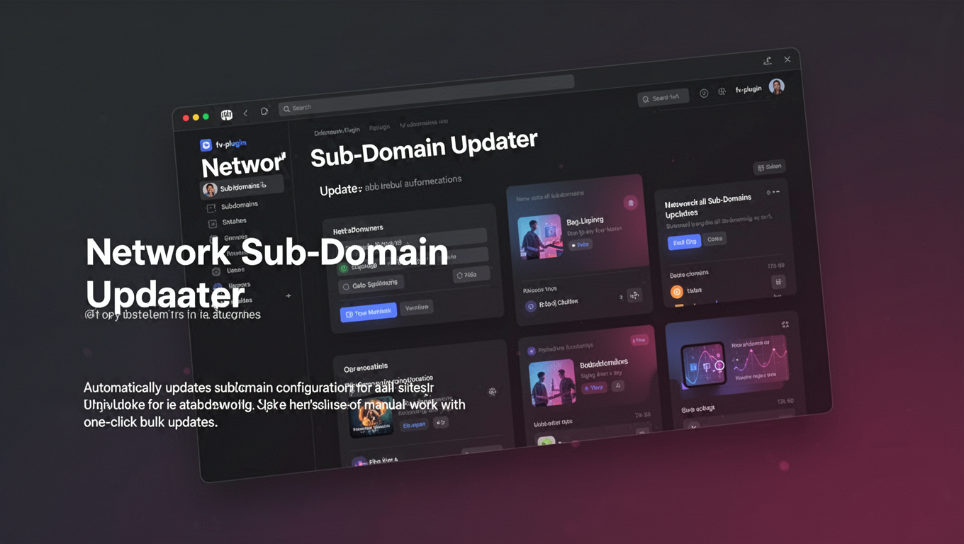 Preview of Network Sub-Domain Updater