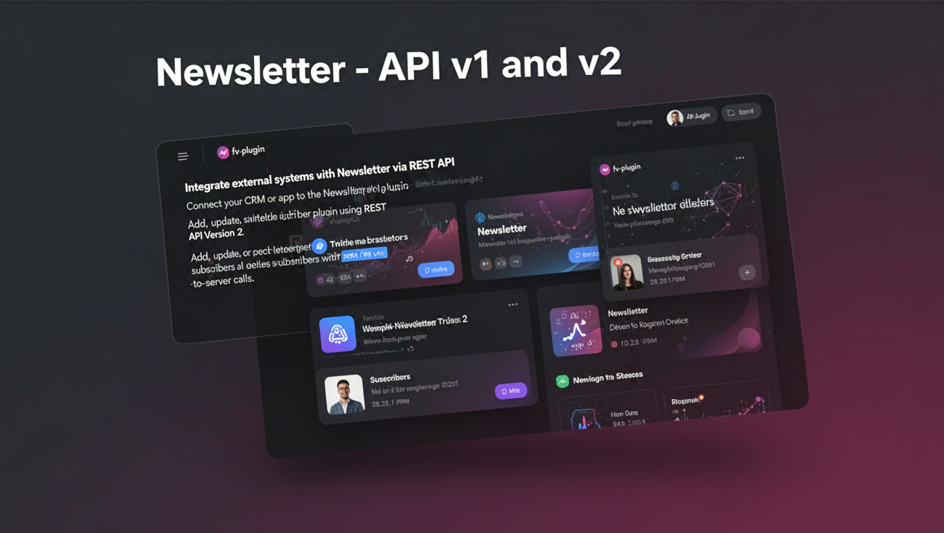 Preview of Newsletter - API v1 and v2