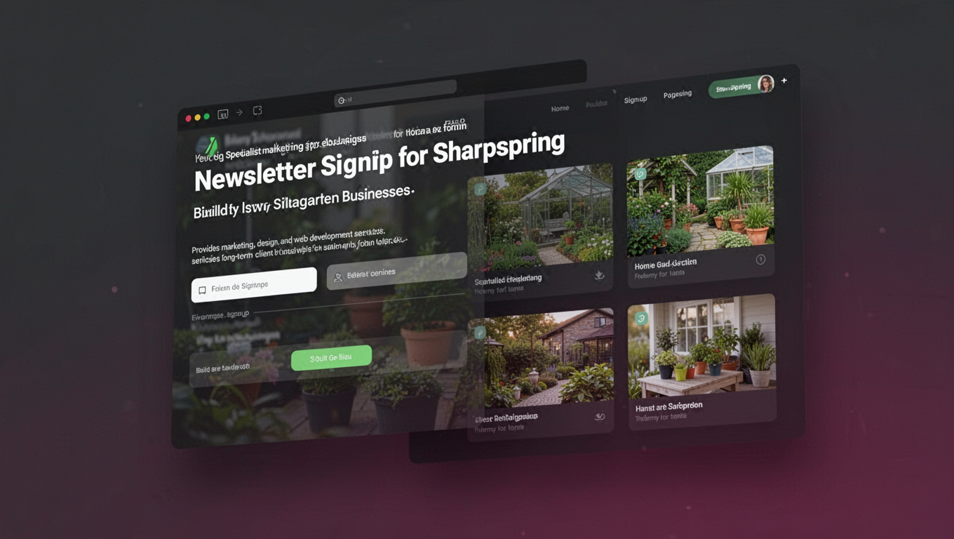 Preview of Newsletter Signup form for Sharpspring