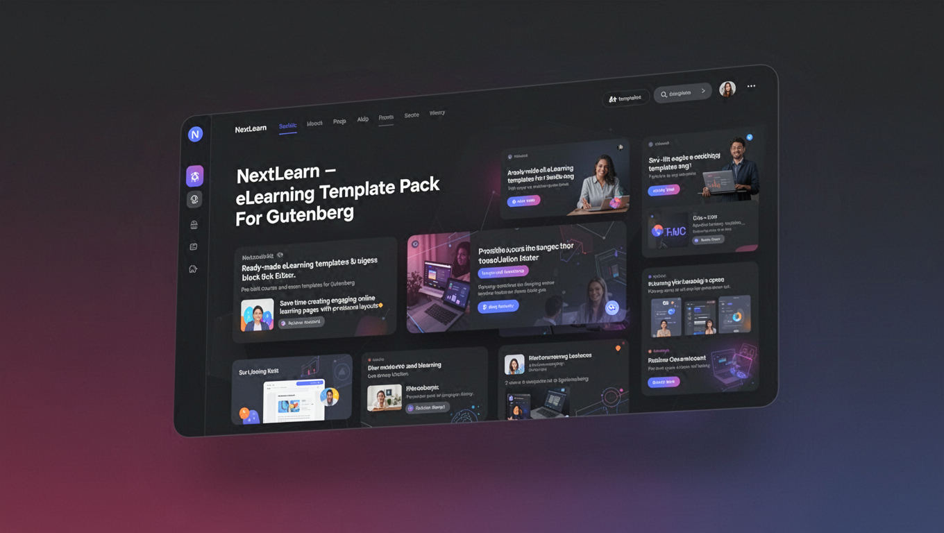 Preview of NextLearn - eLearning Template Pack For Gutenberg