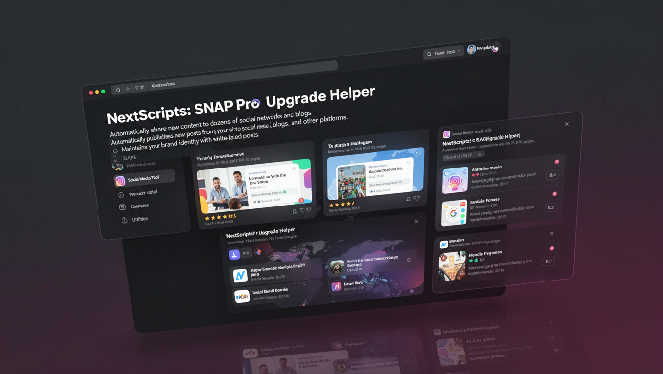 Preview of NextScripts: SNAP Pro Upgrade Helper