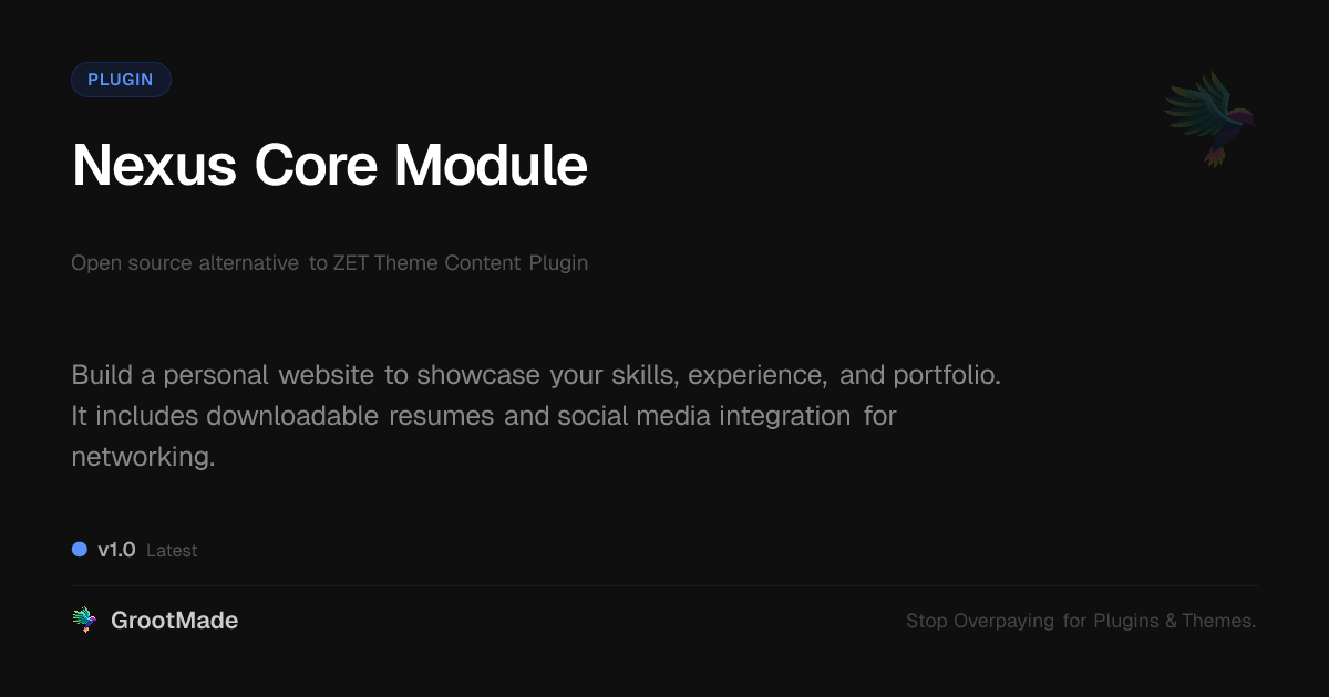 Preview of Nexus Core Module