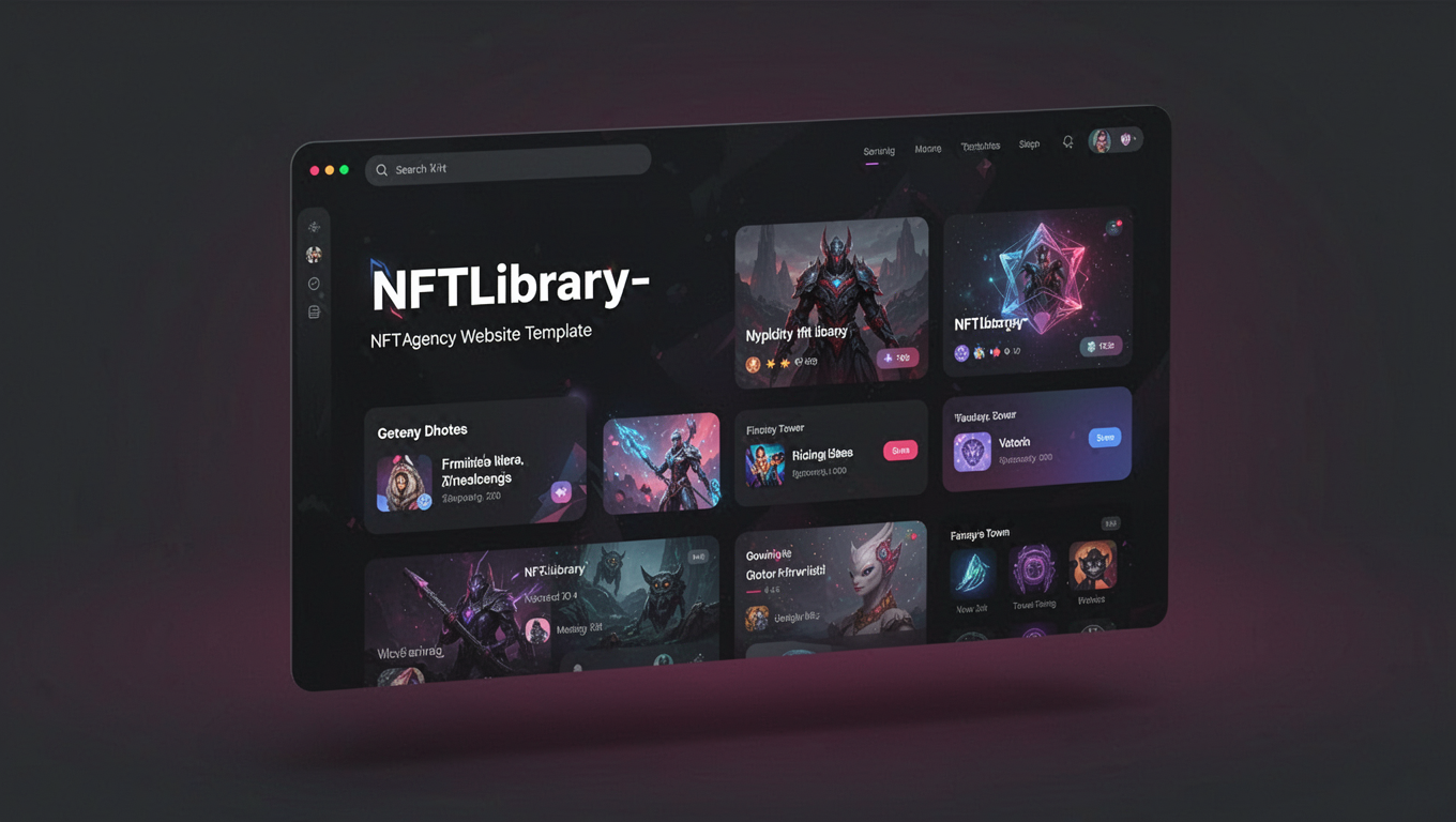 Preview of NFTLibrary- NFT Agency Website Template