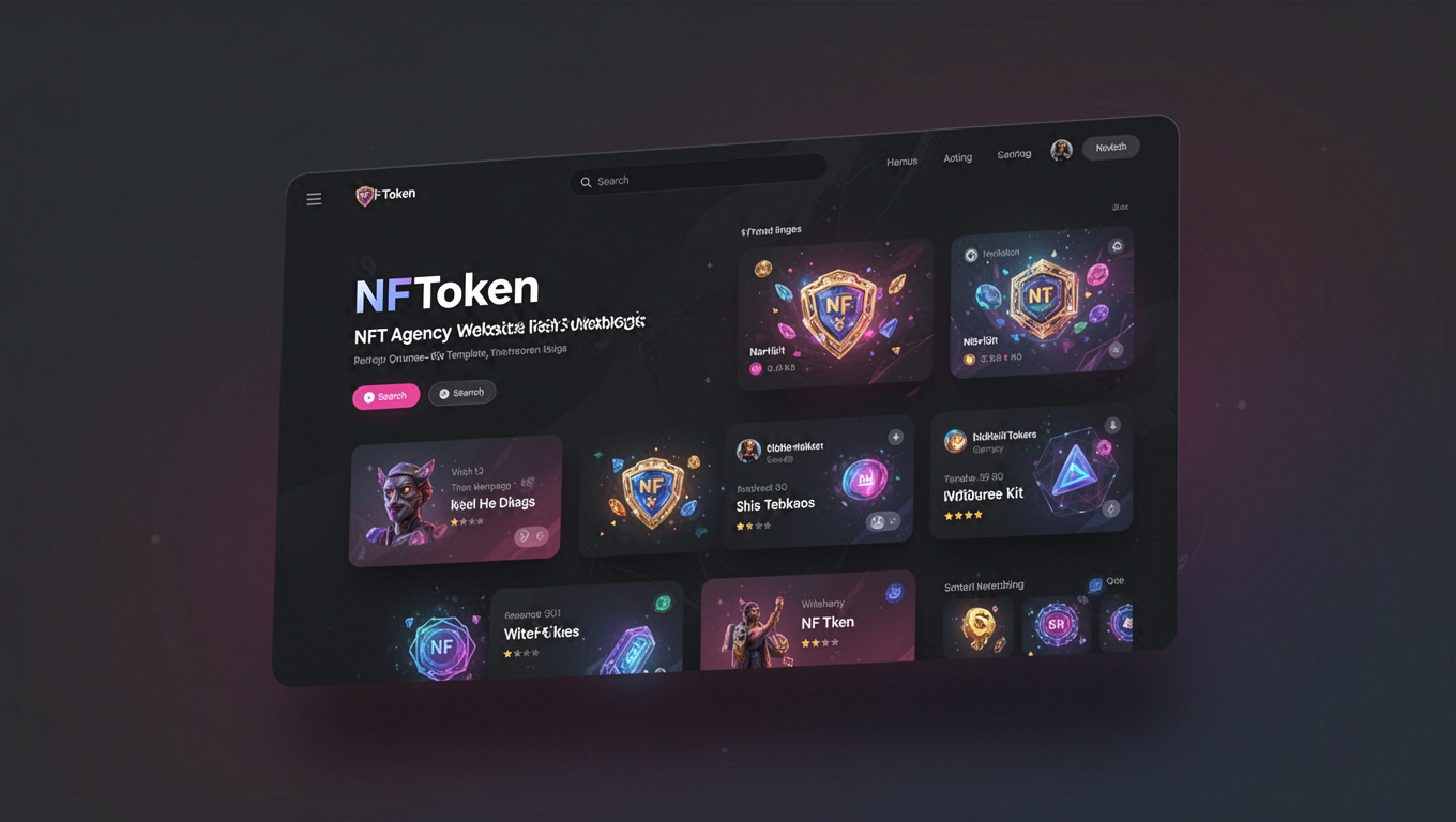 Preview of NFToken - NFT Agency Website Template For Gutenberg