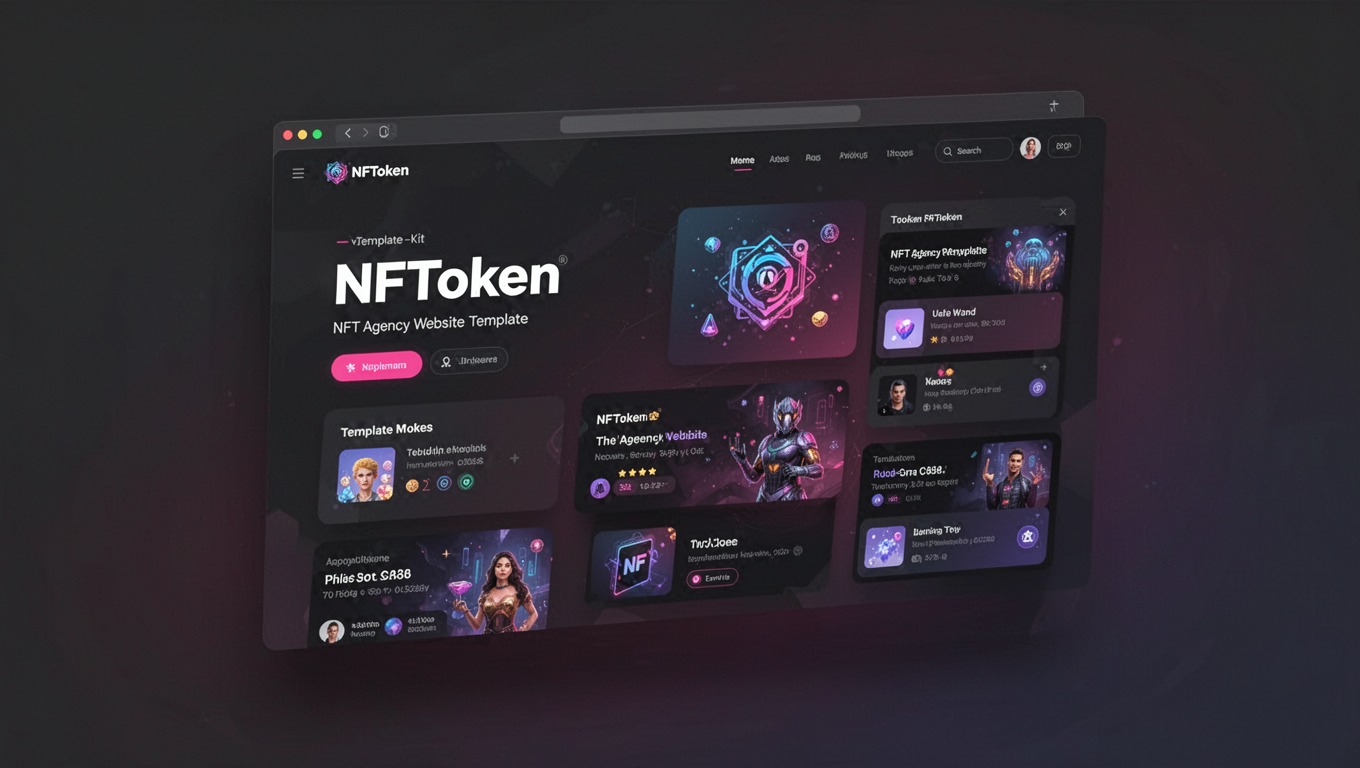 Preview of NFToken - NFT Agency Website Template