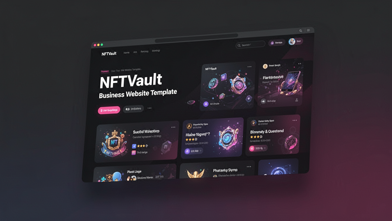 Preview of NFTVault - NFT Business Website Template