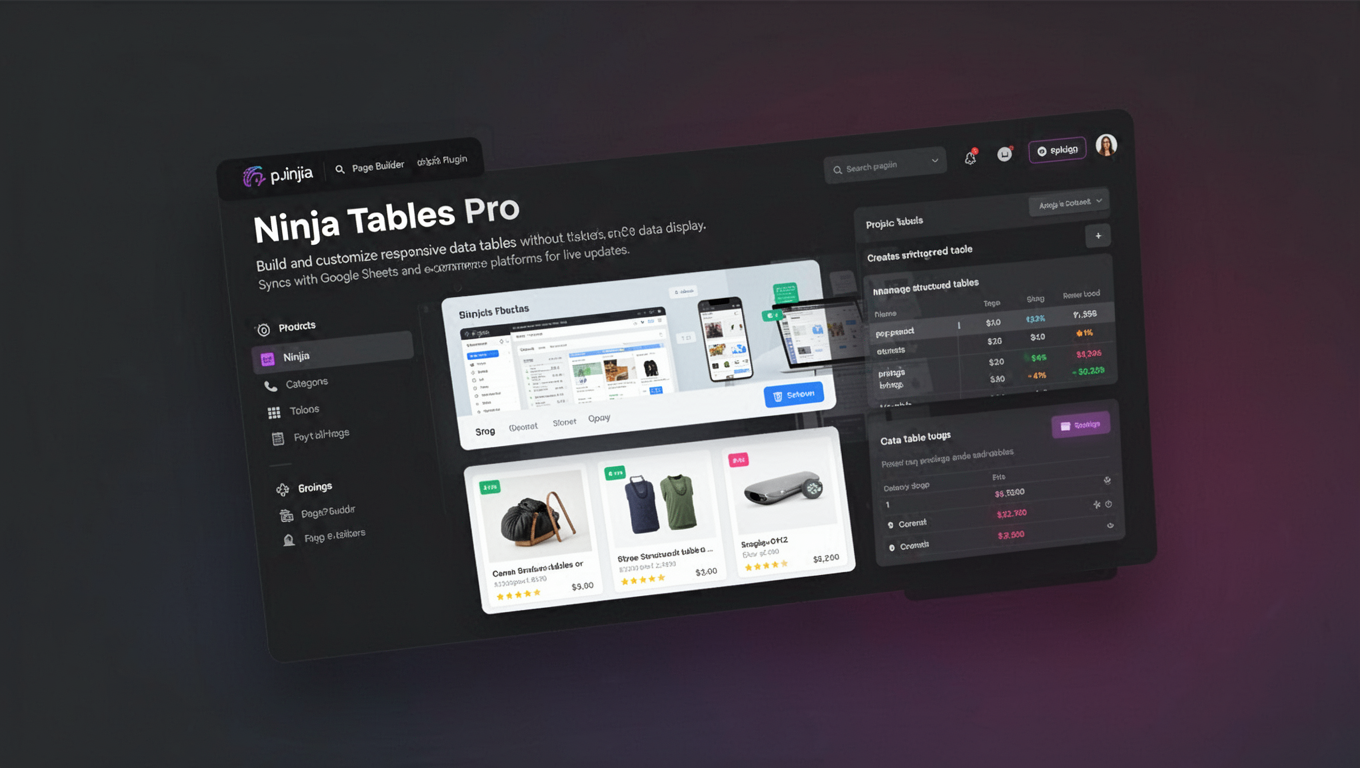 Preview of Ninja Tables Pro