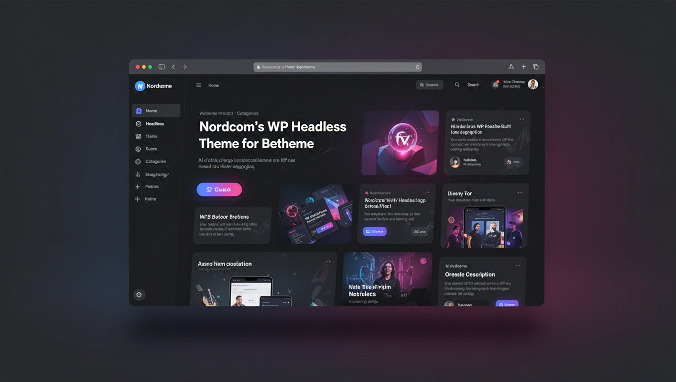 Preview of Nordcom's WP Headless Theme for Betheme