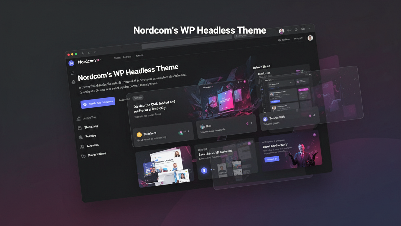 Preview of Nordcom's WP Headless Theme