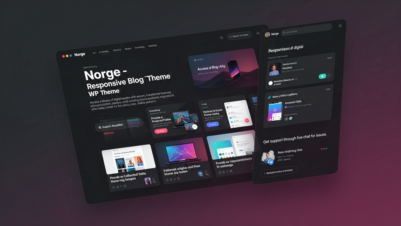 Preview of Norge - Responsive Blog WP Theme