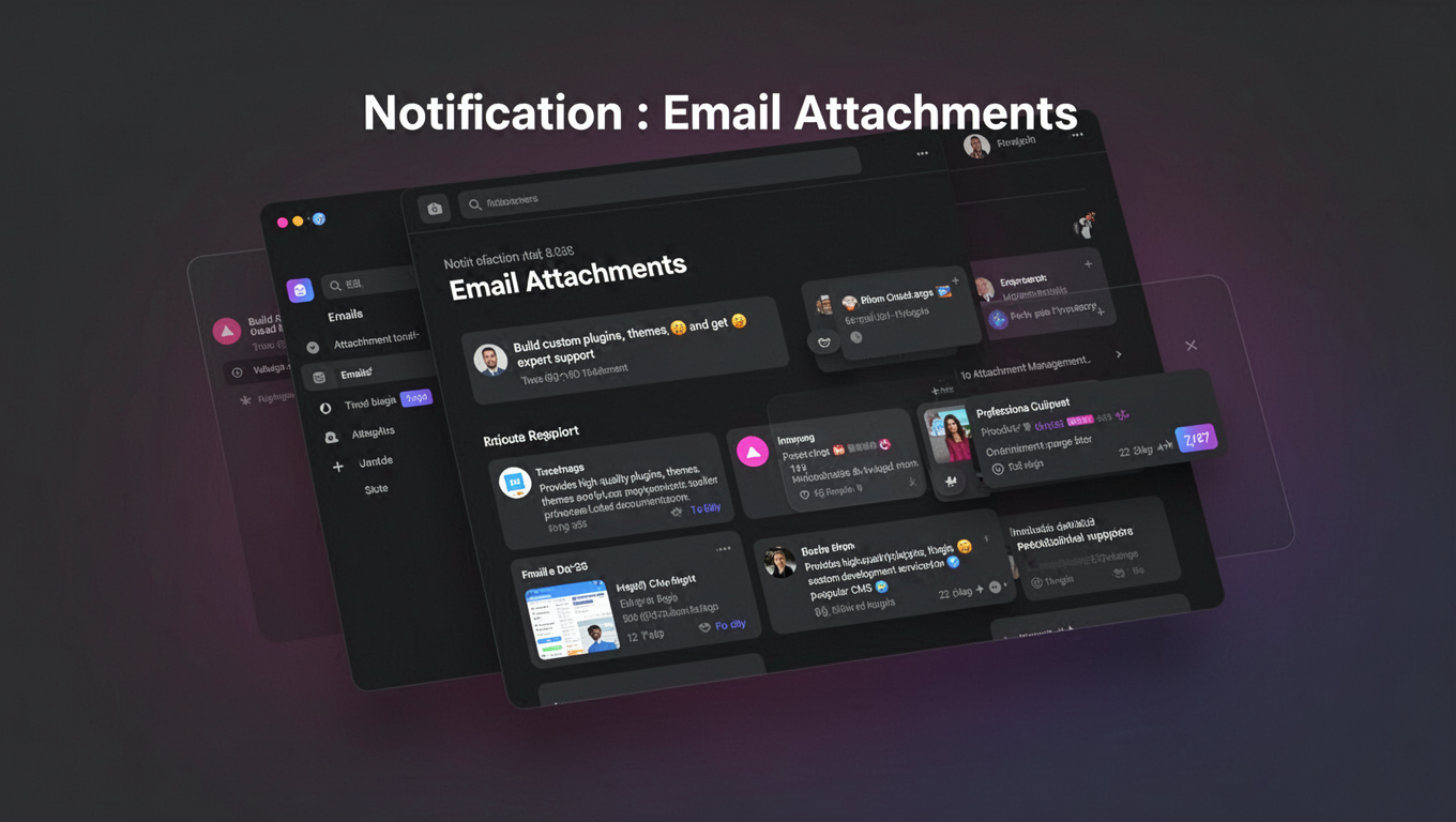 Preview of Notification : Email Attachments