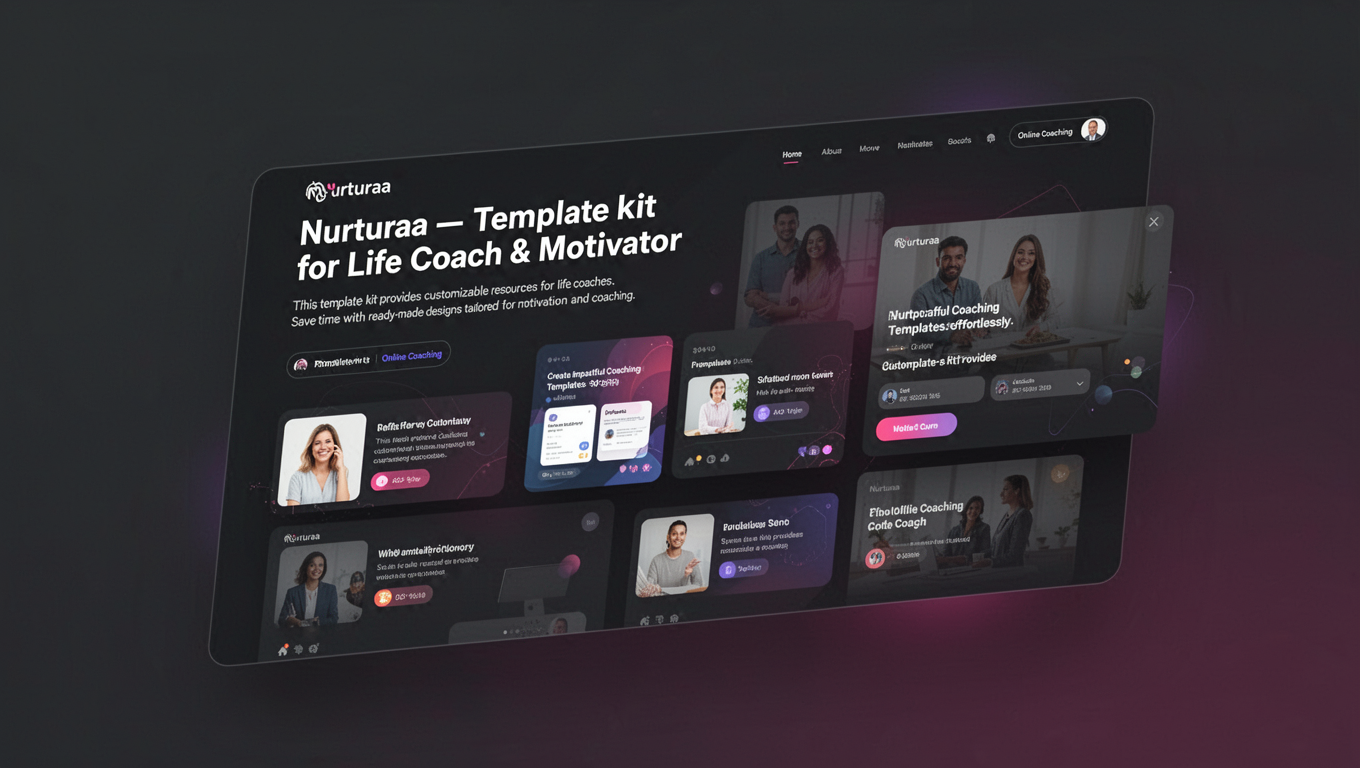 Preview of Nurturaa - Template kit for Life Coach & Motivator