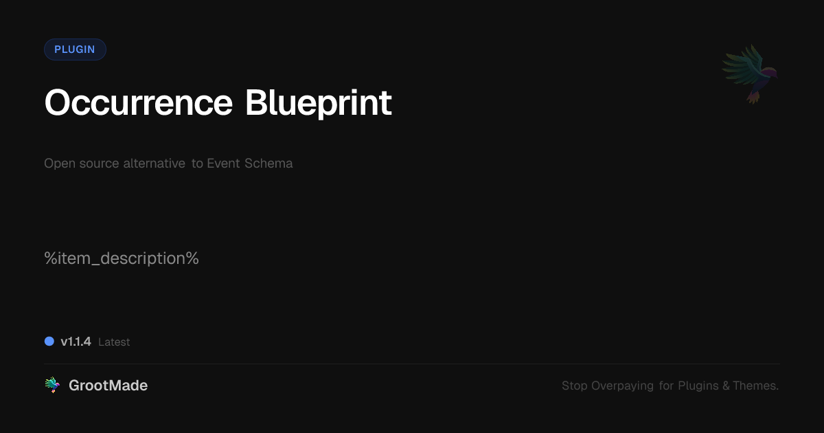 Preview of Occurrence Blueprint