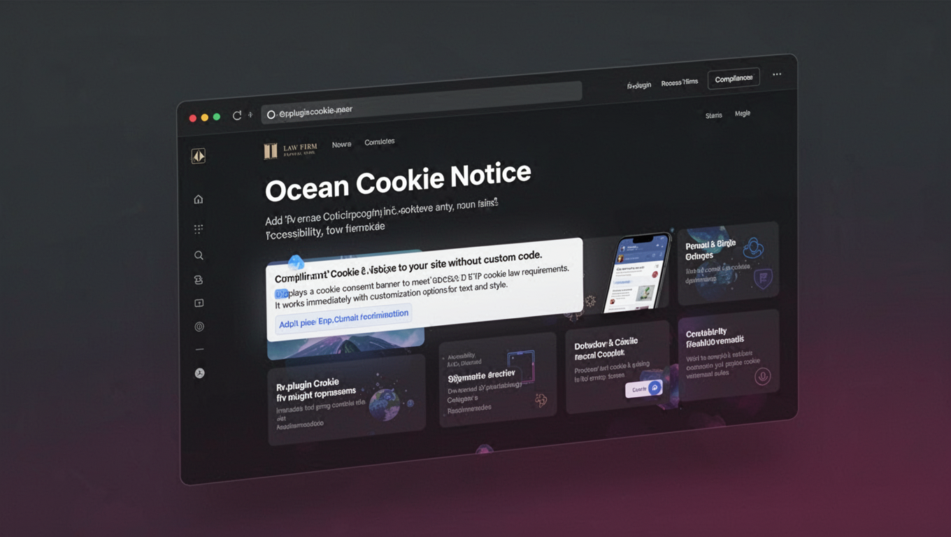 Preview of Ocean Cookie Notice