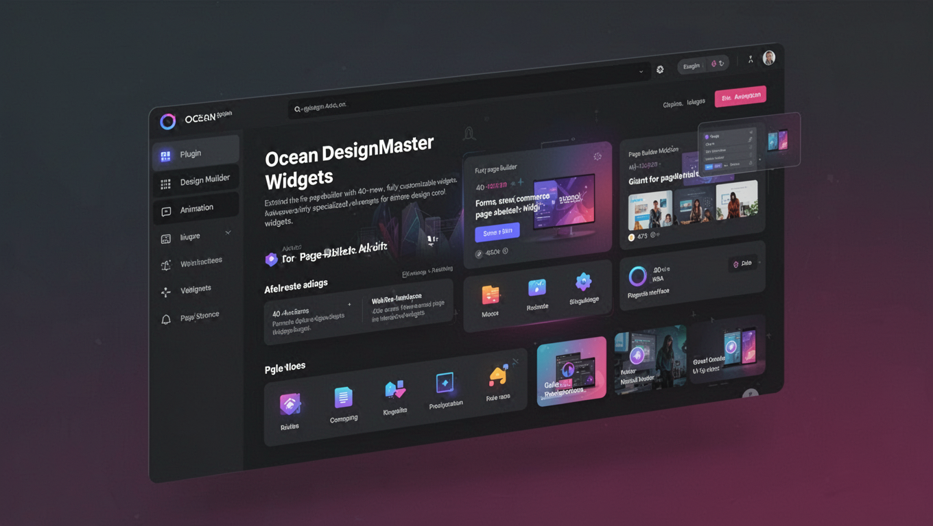 Preview of Ocean DesignMaster Widgets
