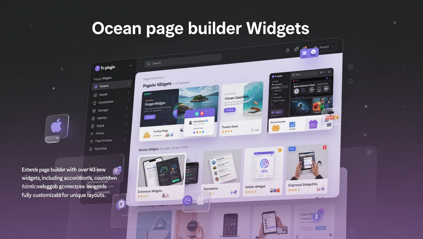 Preview of Ocean Elementor Widgets