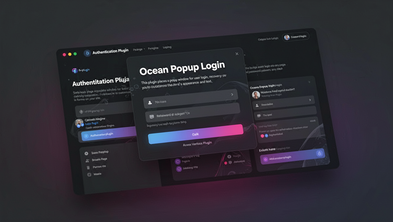 Preview of Ocean Popup Login