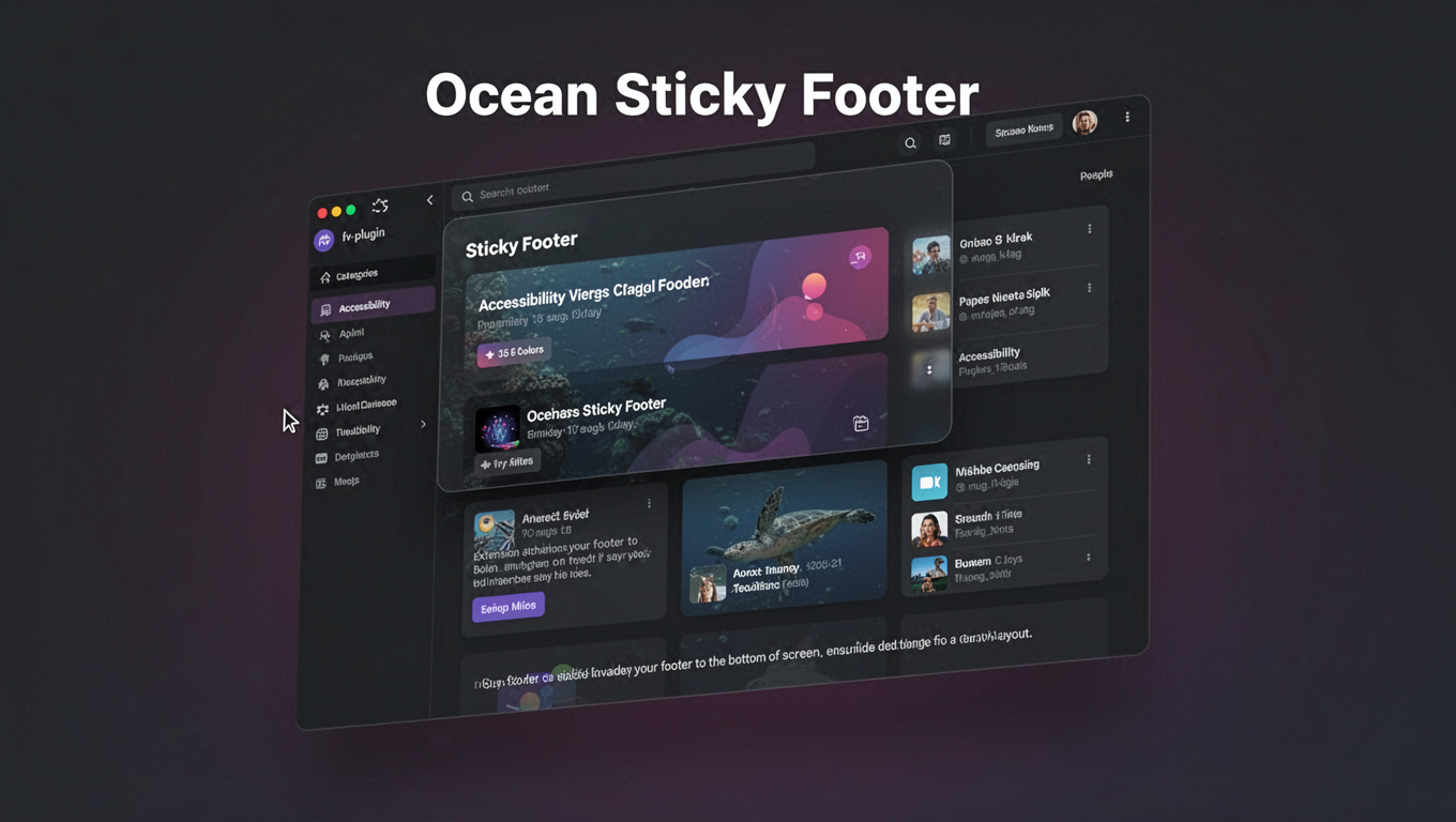 Preview of Ocean Sticky Footer