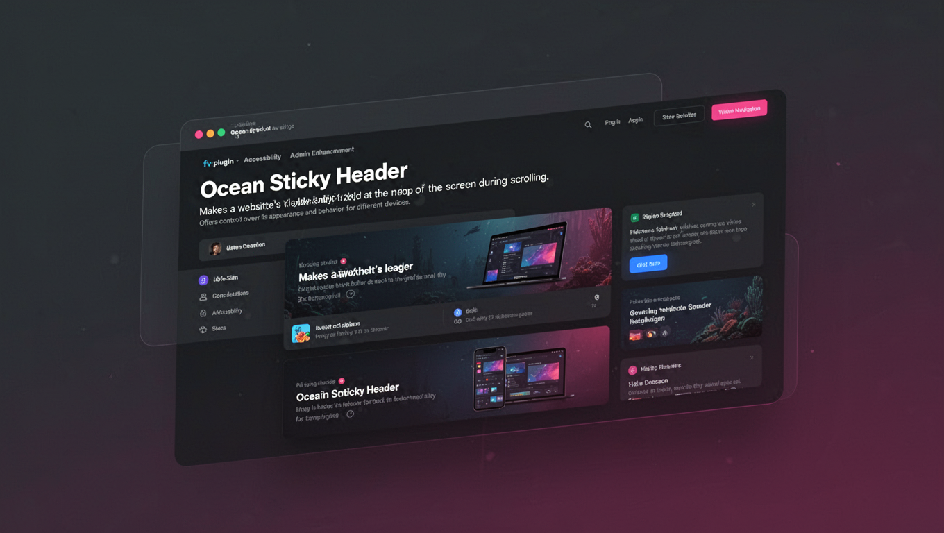 Preview of Ocean Sticky Header