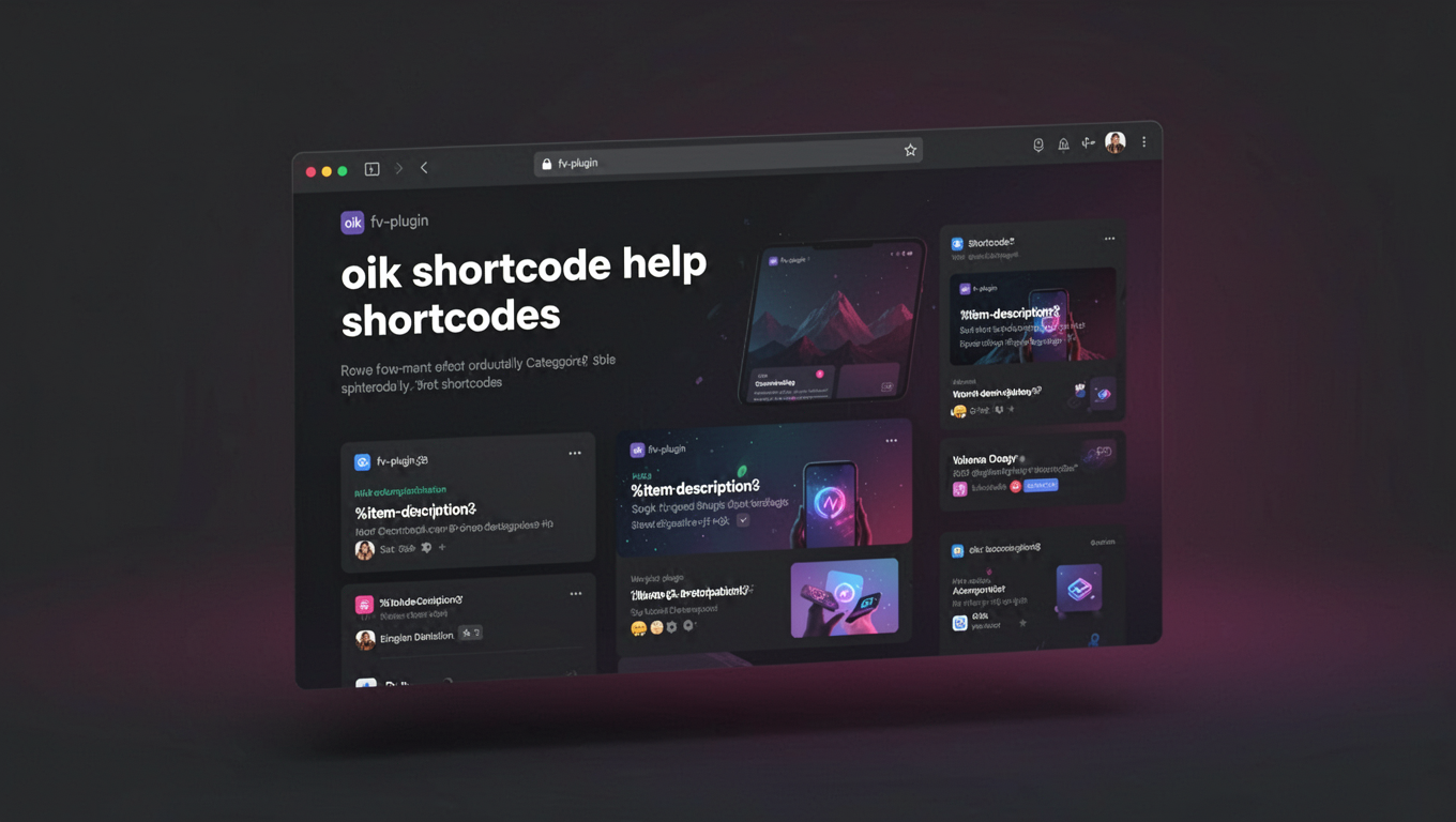 Preview of oik shortcode help shortcodes