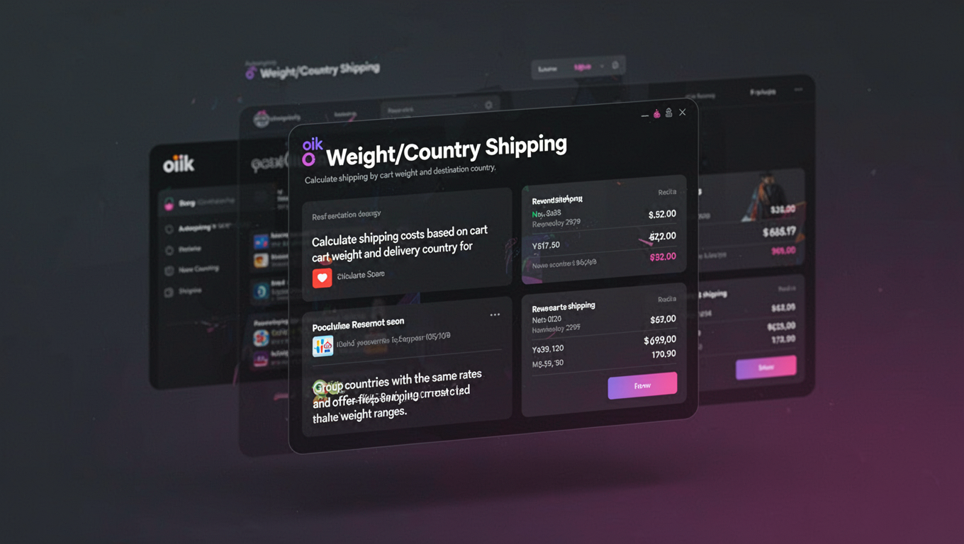 Preview of oik Weight/Country Shipping